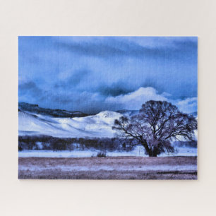 Winter Storm Brewing in the Mountains - 16x20 inch Jigsaw Puzzle