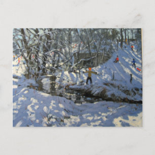 Winter Stream Derbyshire Postcard