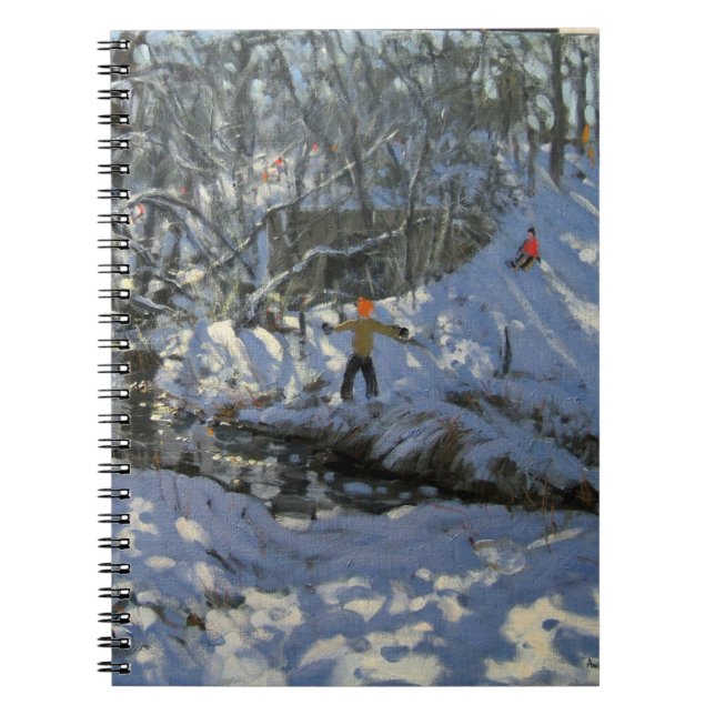 Winter Stream Derbyshire Spiral Notebook (Front)