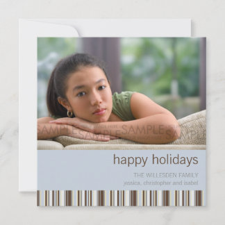 Winter Stripes :: Christmas Photo Card / Invite