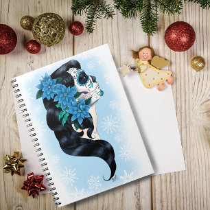 Winter Sugar Skull Notebook