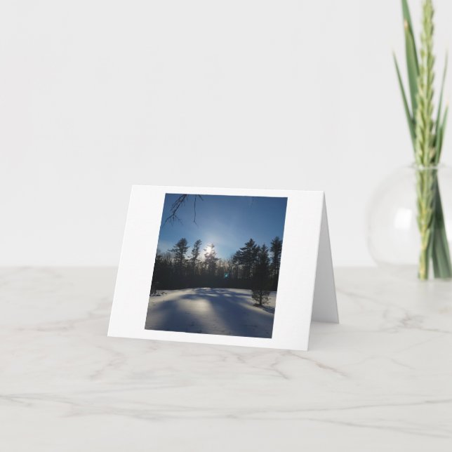 Winter Sun Thank You Card (Front)