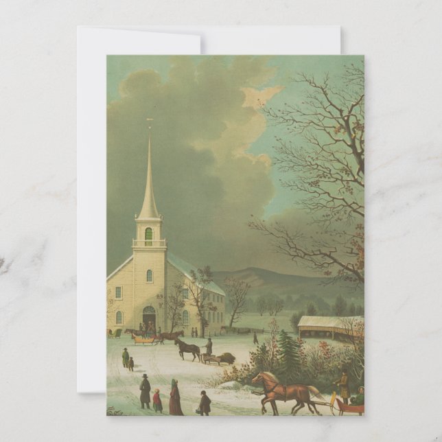 Winter Sunday in olden times Invitation (Front)