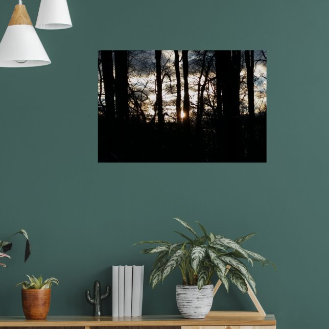 Winter Sundown in the Forest Poster (Living Room 1)