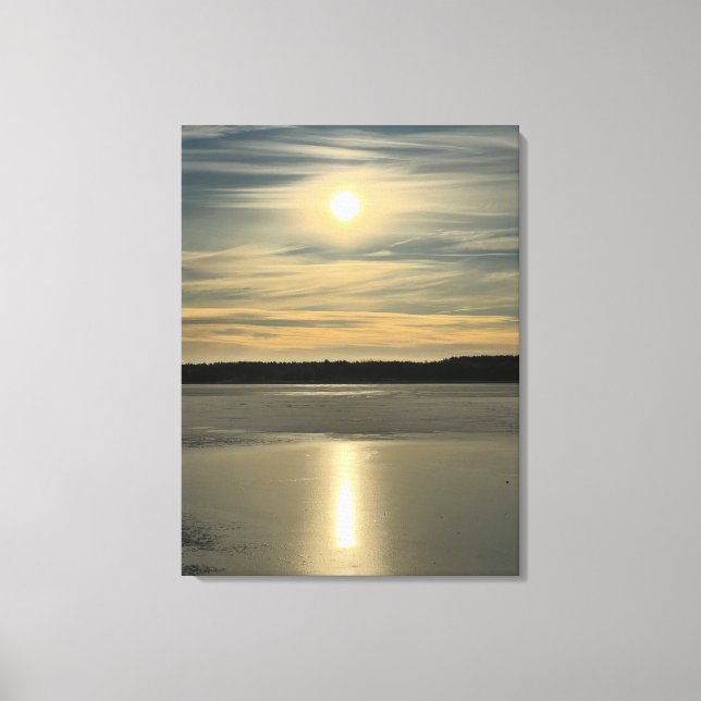 Winter Sunlight in Estonia Canvas Print (Front)