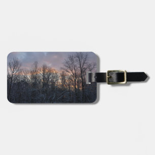 Winter Sunrise I Pastel Nature Landscape Luggage Tag