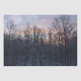 Winter Sunrise I Pastel Nature Landscape Tissue Paper