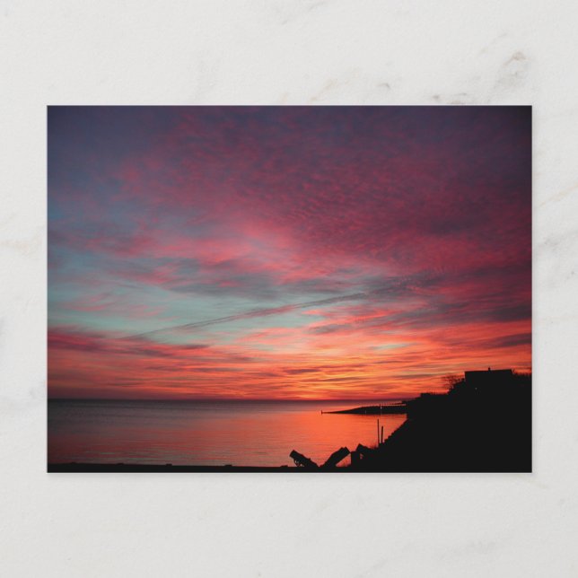 Winter Sunrise in East Hampton Postcard (Front)
