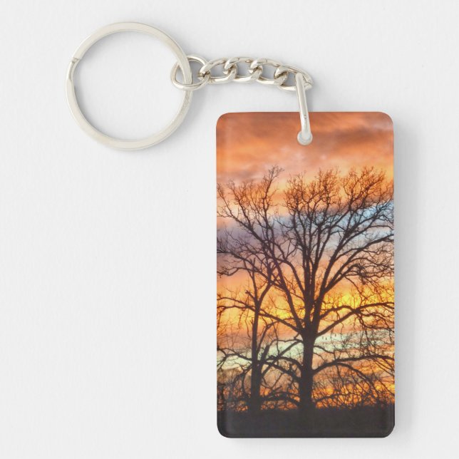 Winter Sunset 1 Keychain (Front)