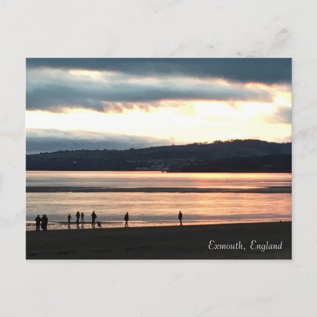 Winter Sunset at Exmouth Postcard (Front)