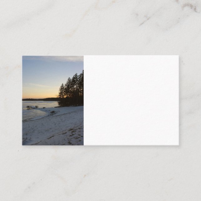 Winter Sunset Business Card (Front)