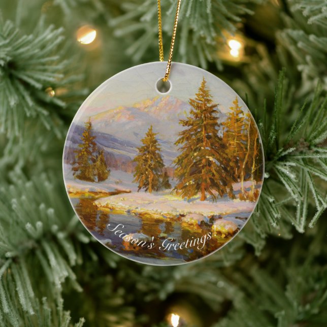 Winter Sunset, Christmas tree Ceramic Tree Decoration (Tree)