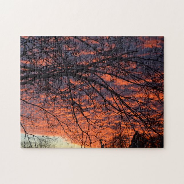 Winter Sunset Jigsaw Puzzle (Horizontal)