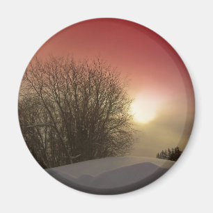 Winter Sunset Magnet