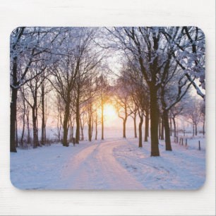 Winter Sunset Mouse Pad