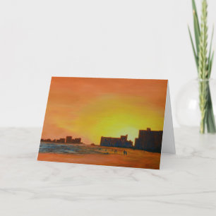 Winter Sunset N Myrtle Beach SC Greeting Card