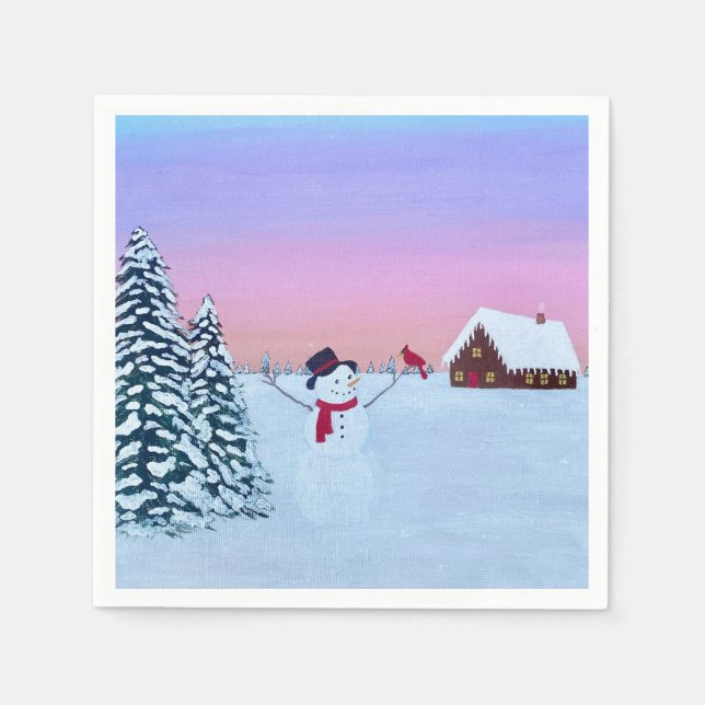 winter sunset  napkin (Front)