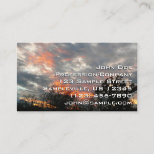 Winter Sunset Nature Landscape Photography Business Card