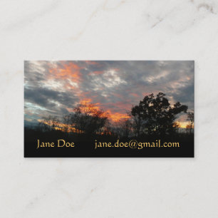 Winter Sunset Nature Landscape Photography Business Card