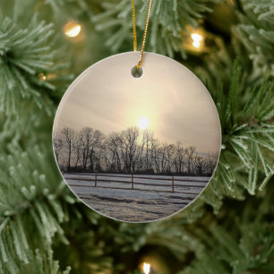 Winter Sunset Ornament