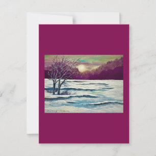 Winter Sunset  Postcard