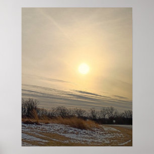 Winter Sunset Poster