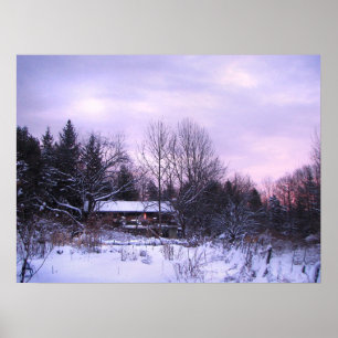 Winter Sunset Poster