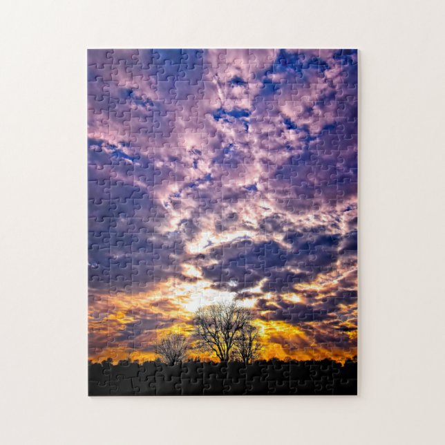 Winter Sunset Puzzle (Vertical)