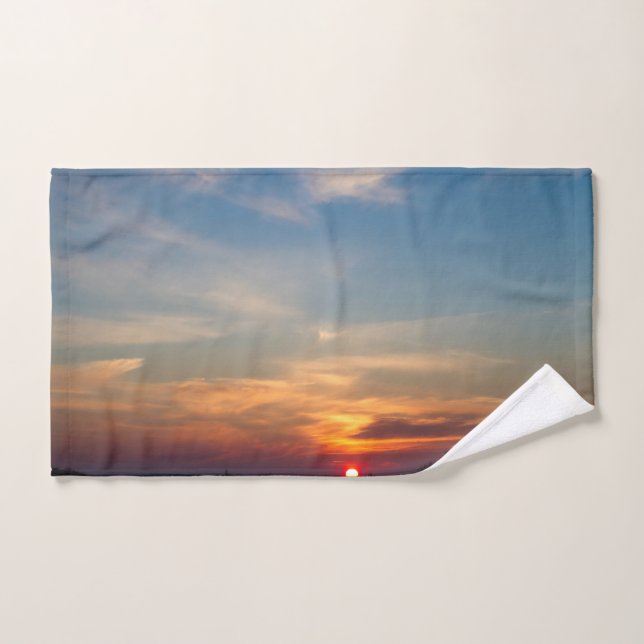 Winter sunset sky hand towel (Hand Towel)