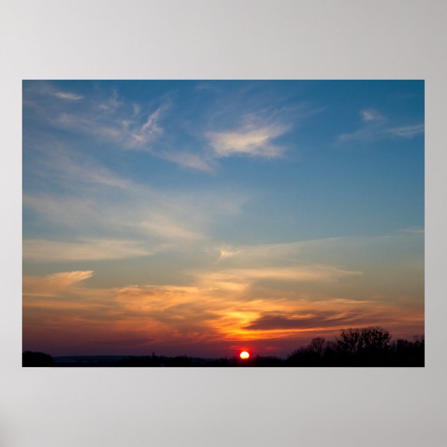 Winter sunset sky poster (Front)