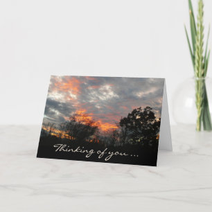 Winter Sunset Thinking of You Card
