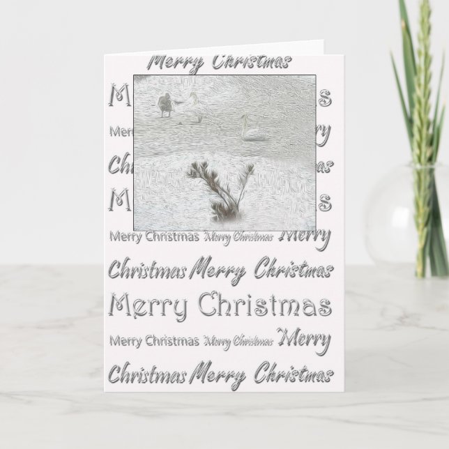 Winter Swans Holiday Card (Front)