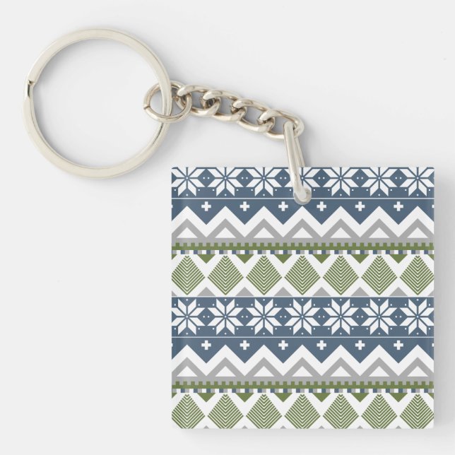 Winter Sweater Acrylic Keychain (Front)