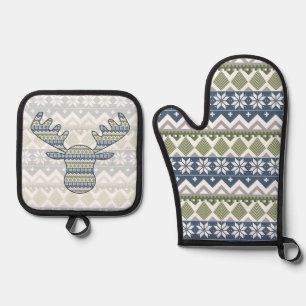 Winter Sweater Oven Mitt & Pot Holder Set