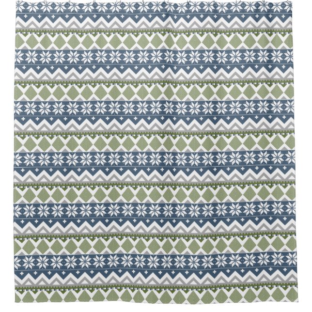 Winter Sweater Shower Curtain (Front)