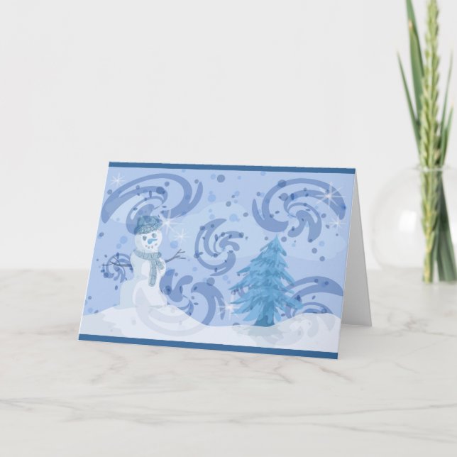 Winter Swirl Holiday Card (Front)
