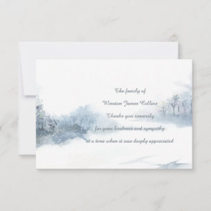 Winter Sympathy Thank You Card