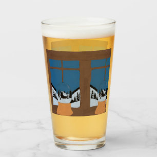 Winter Tall Drink Glass - Snow Globe