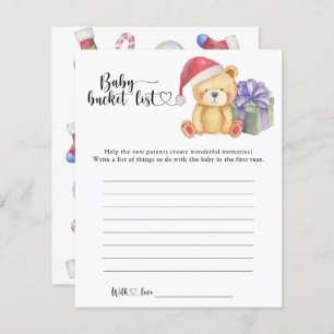 Winter teddy bear - Baby bucket list