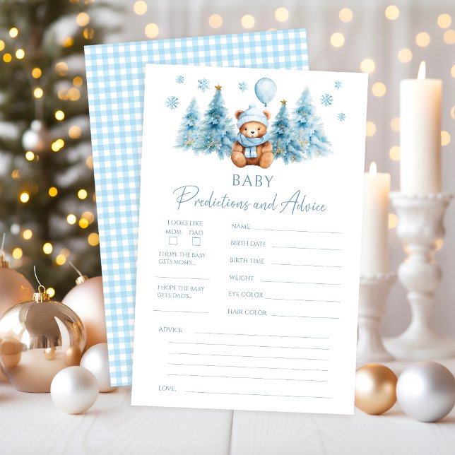 Winter Teddy Bear Baby Predictions Advice Game (Creator Uploaded)