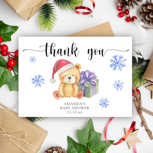 Winter teddy bear - thank you (Creator Uploaded)