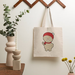 Winter Teddy Bear Tote Bag