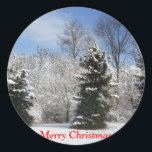 Winter - The three tenors Classic Round Sticker<br><div class="desc">May all of your holiday wishes come true. These cards are customisable,  however they are fine to use just as they are. Many of these designs can be found in my store in other forms,  please use the search box on your left.</div>