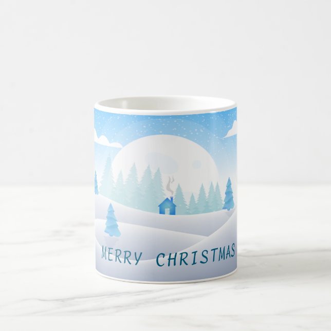 Winter Theme Merry Christmas Classic Mug (Center)