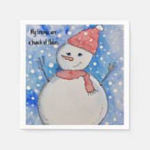 Winter theme Paper Napkins, Standard Cocktail