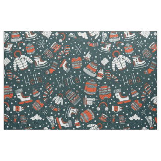 Winter theme pattern fabric