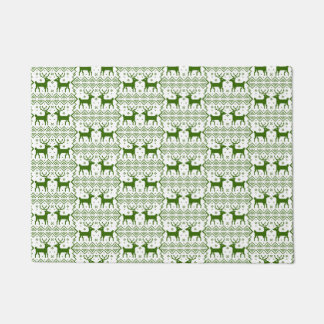 Winter Theme Reindeer Pattern Holiday Christmas Doormat