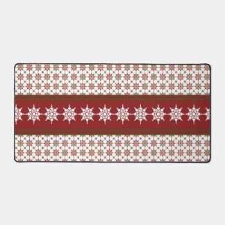 Winter Theme Snowflake Pattern Holiday Christmas Desk Mat