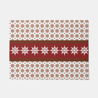 Winter Theme Snowflake Pattern Holiday Christmas Doormat