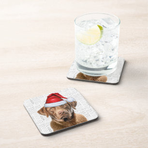 Winter Themed Chesapeake Bay Retriever Dog Coaster
